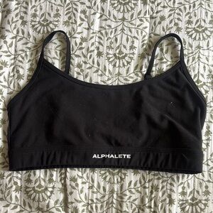 Alphalete Black Sports Bra with Adjustable Straps